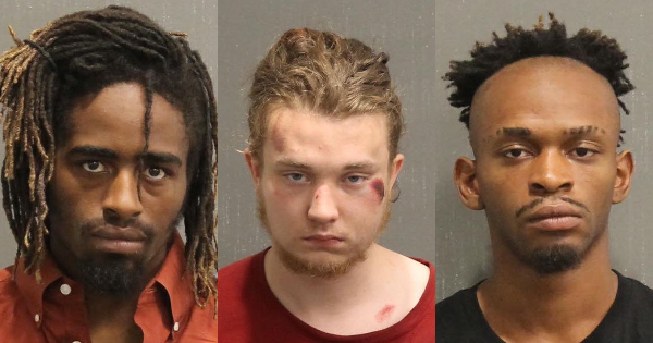 “Cocked and loaded” – Trio charged in downtown vehicle burglaries, one hid in trunk