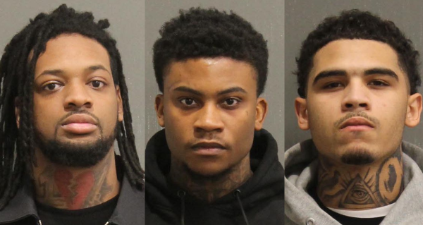3 charged in cocaine distribution raid: Drugs, Mini Draco, & 3 Glocks seized