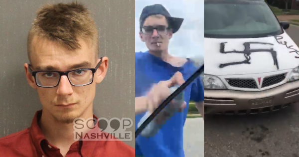 VIDEO: 21-year-old spraypaints swastika on brother’s car; threatens to stab him with knife