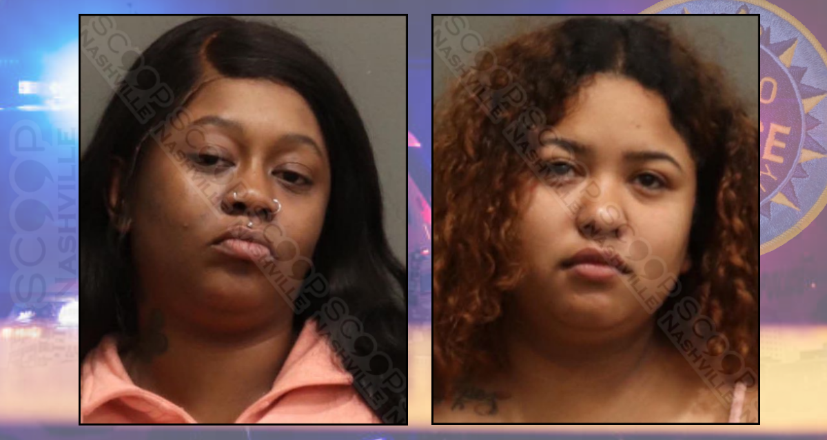 Ladasha Bledsoe & Atalaya Lopez charged after blowing through roadblock, letting it flow.